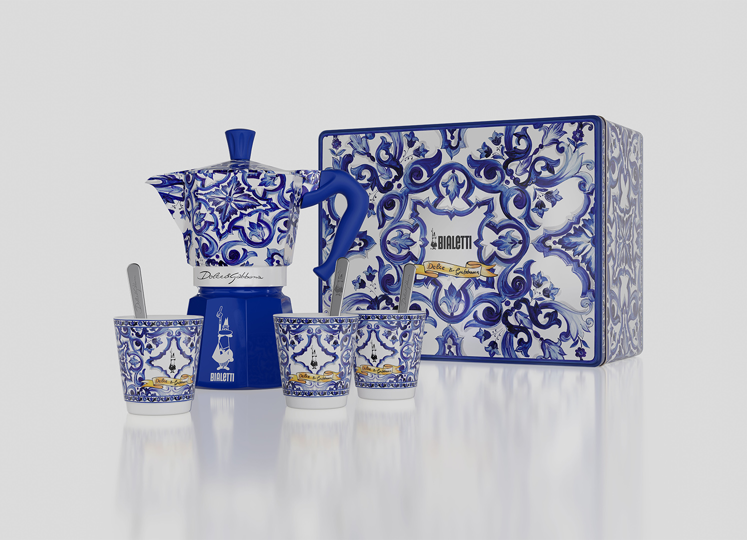 Dolce&Gabbana Bialetti | Moka and Box Blu Mediterraneo