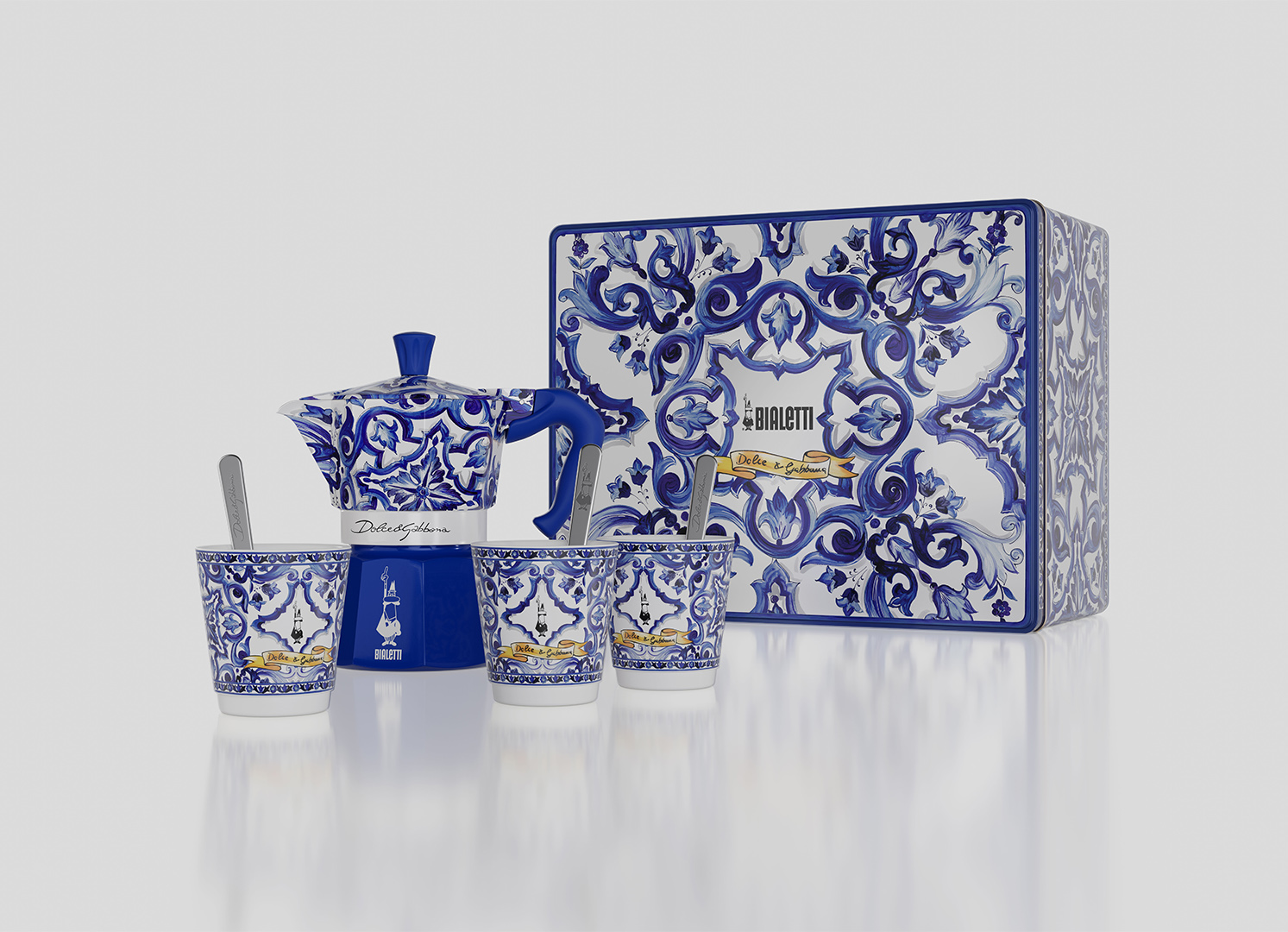 Dolce&Gabbana Bialetti | Moka and Box Blu Mediterraneo