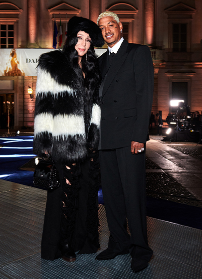 Cher and Alexander Edwards, guest at the opening evening of the Dal Cuore alle Mani 2024 exhibition