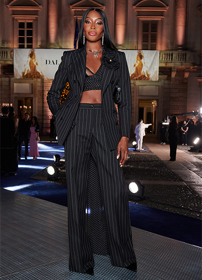 Naomi Campbell, guest at the opening evening of the Dal Cuore alle Mani 2024 exhibition
