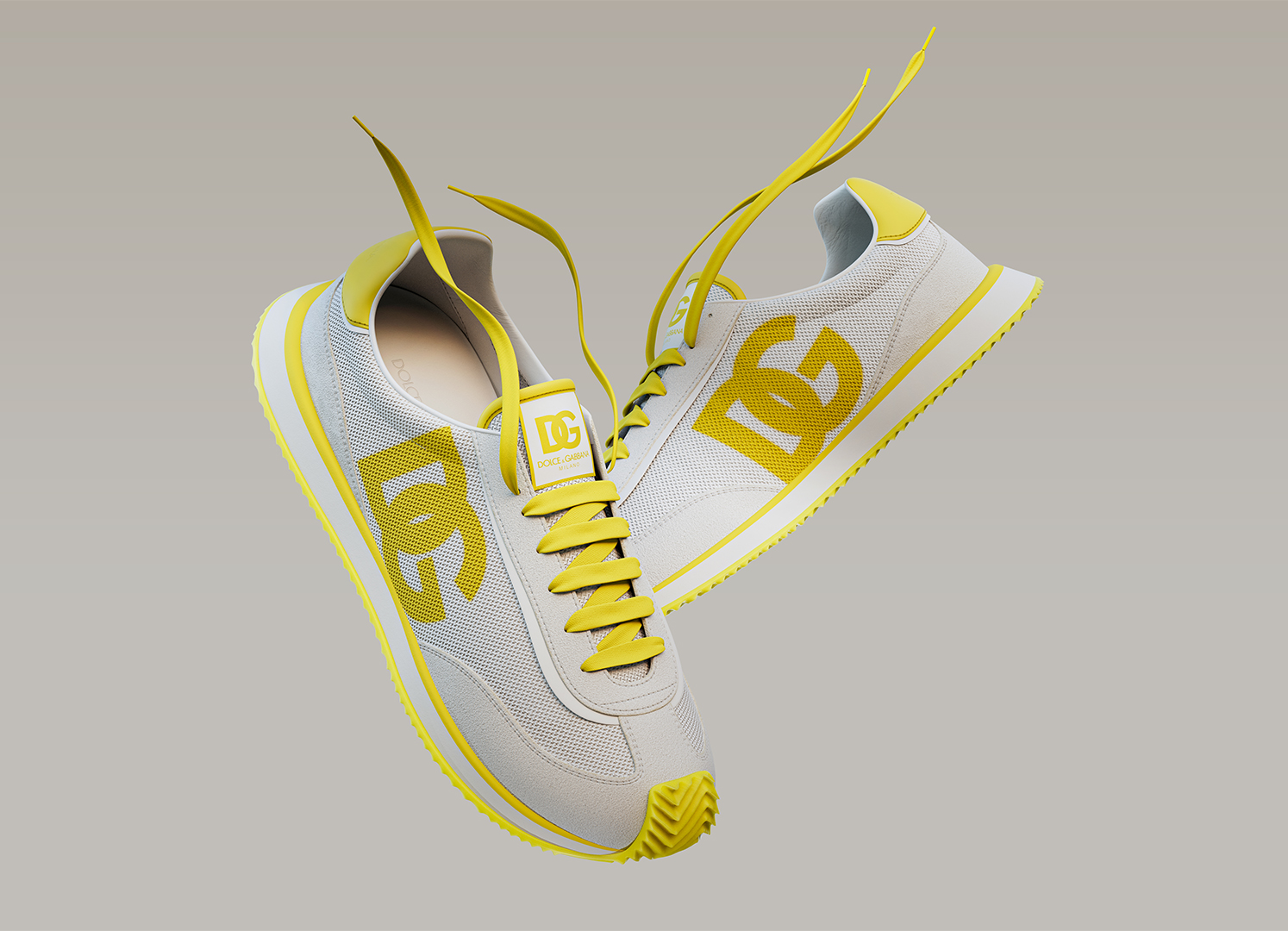 Sneakers DG Cushion Yellow | Dolce&Gabbana Shoes 2024