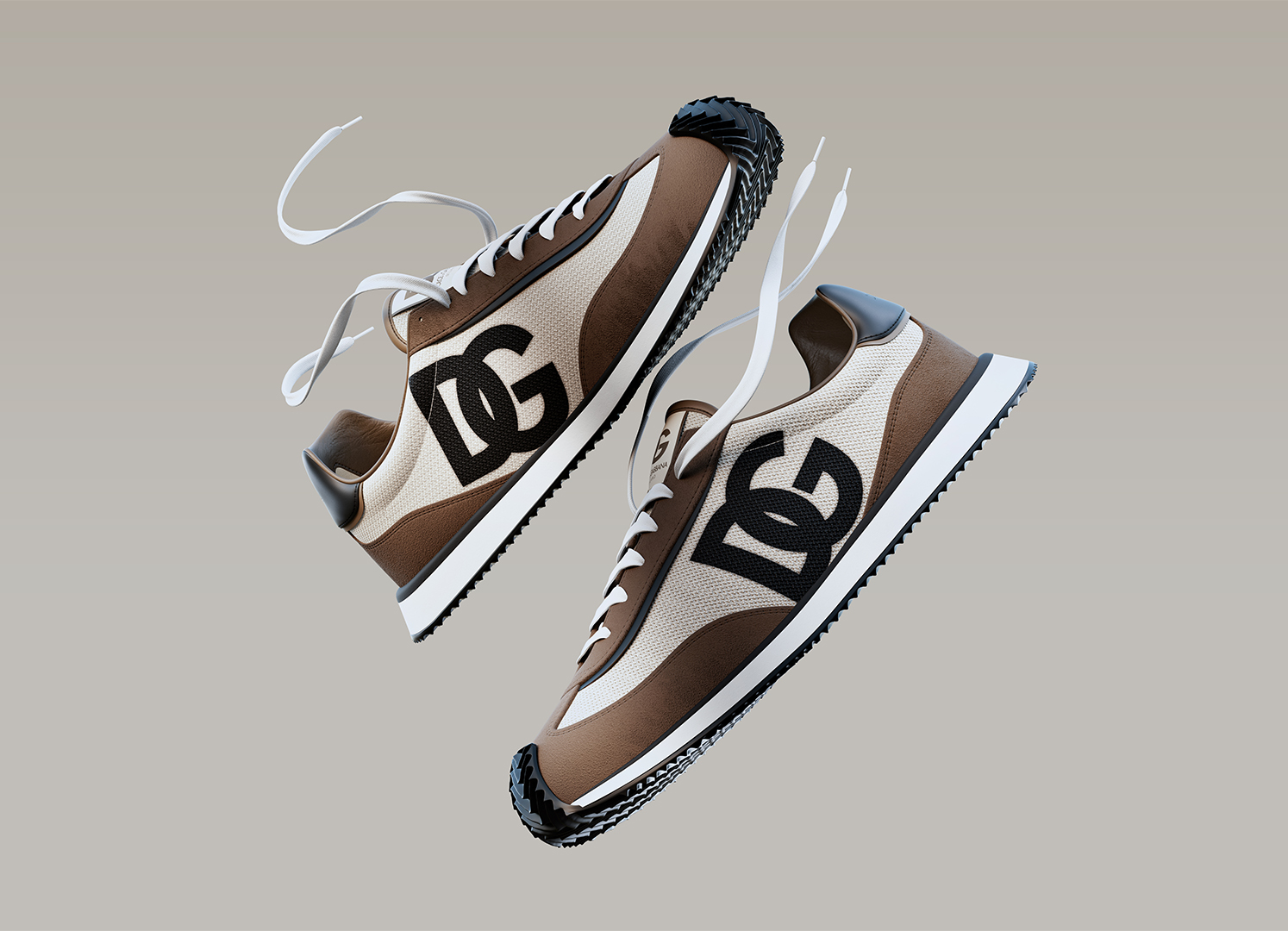 Sneakers DG Cushion Brown | Dolce&Gabbana Shoes 2024